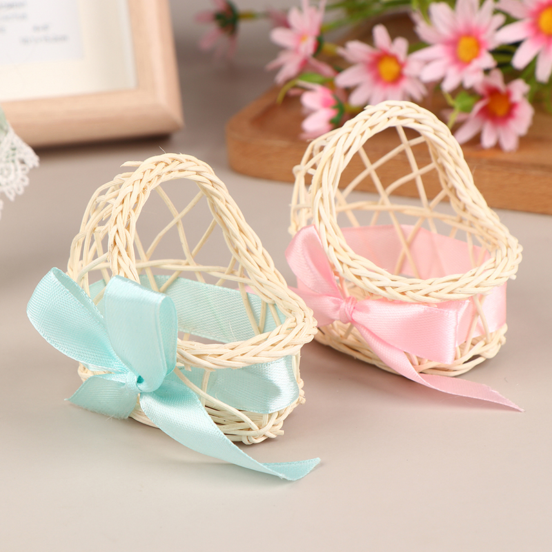 Baby Nursery Crib - Dollhouse Miniature Wooden Nursery Cradle Baby