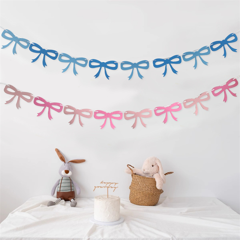 Baby Nursery Garland - INS Nordic Felt Bowknot Garland Princess