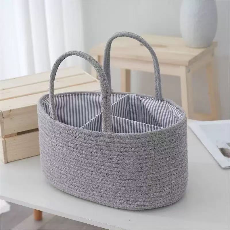 Diaper Caddy Organizer - Portable Baby Diaper Storage Basket with
