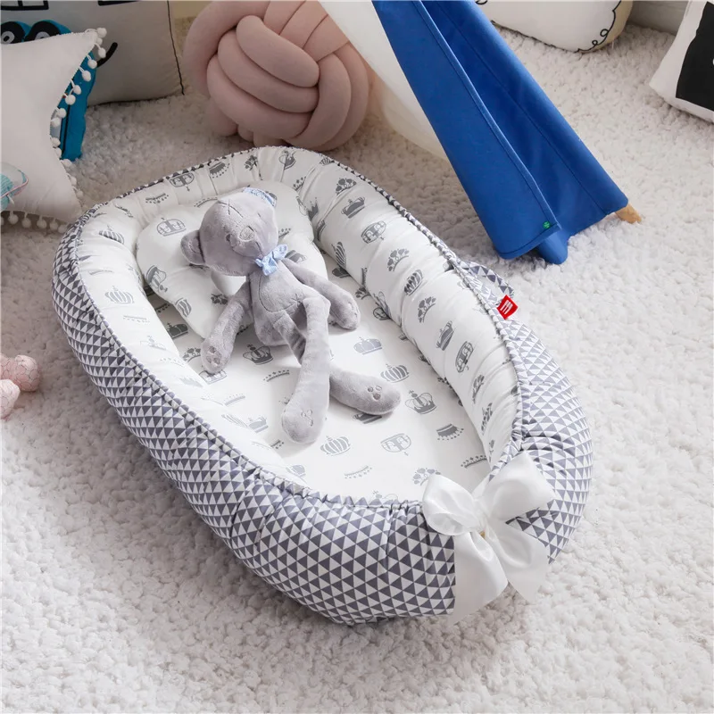 Baby Nursery Cushion - 85*50cm Baby Nest Bed with Pillow