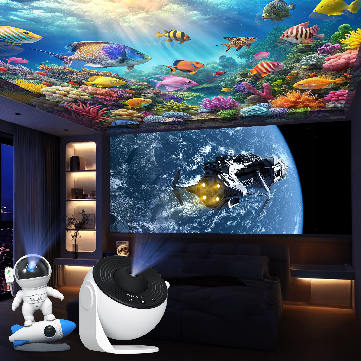 Night Light Projector Stars - Night Light Galaxy Projector Starry Sky