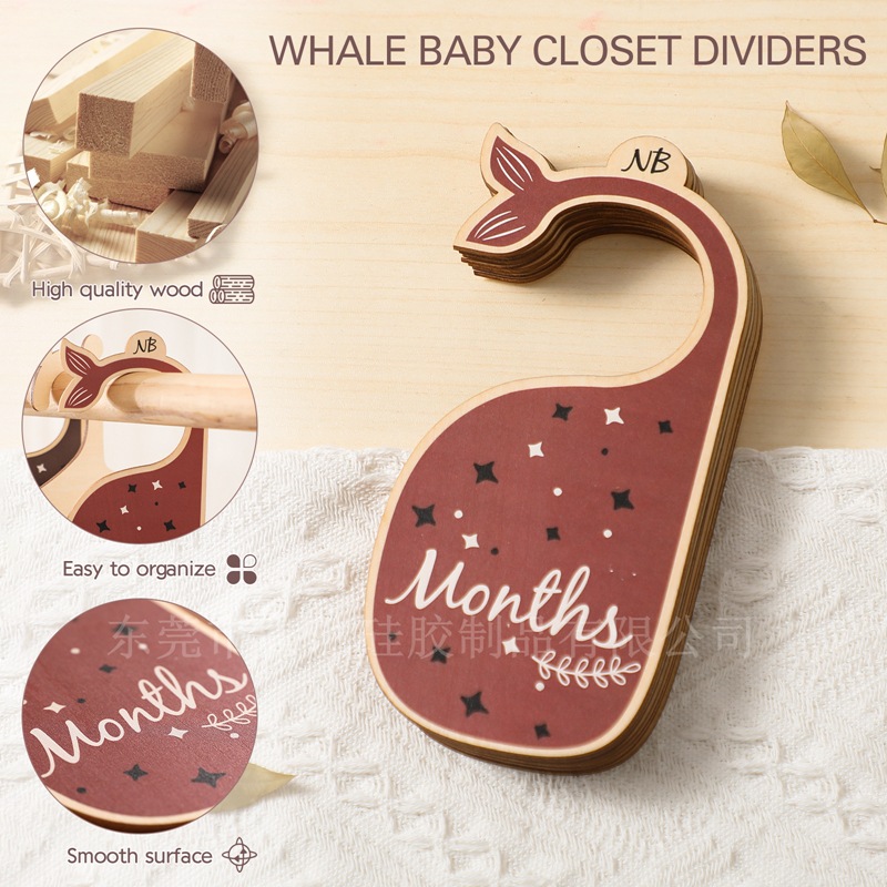 Baby Nursery Design - Wooden Baby Clothes Dividers Whale Swan