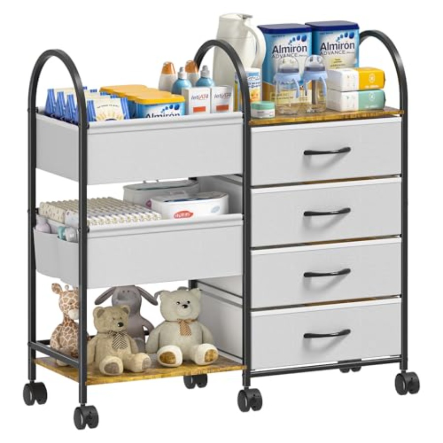Diaper Caddy Organizer - Baby Diaper Caddy Organizer Cart with