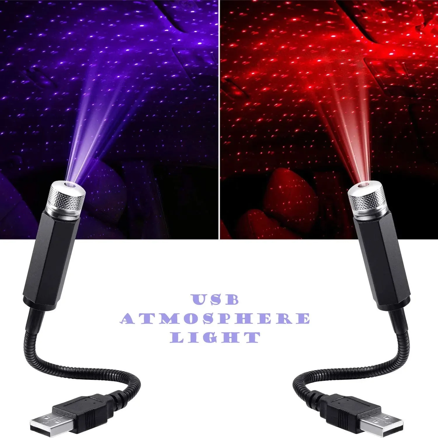 Night Light Projector Stars - Mini LED Car Roof Star Night