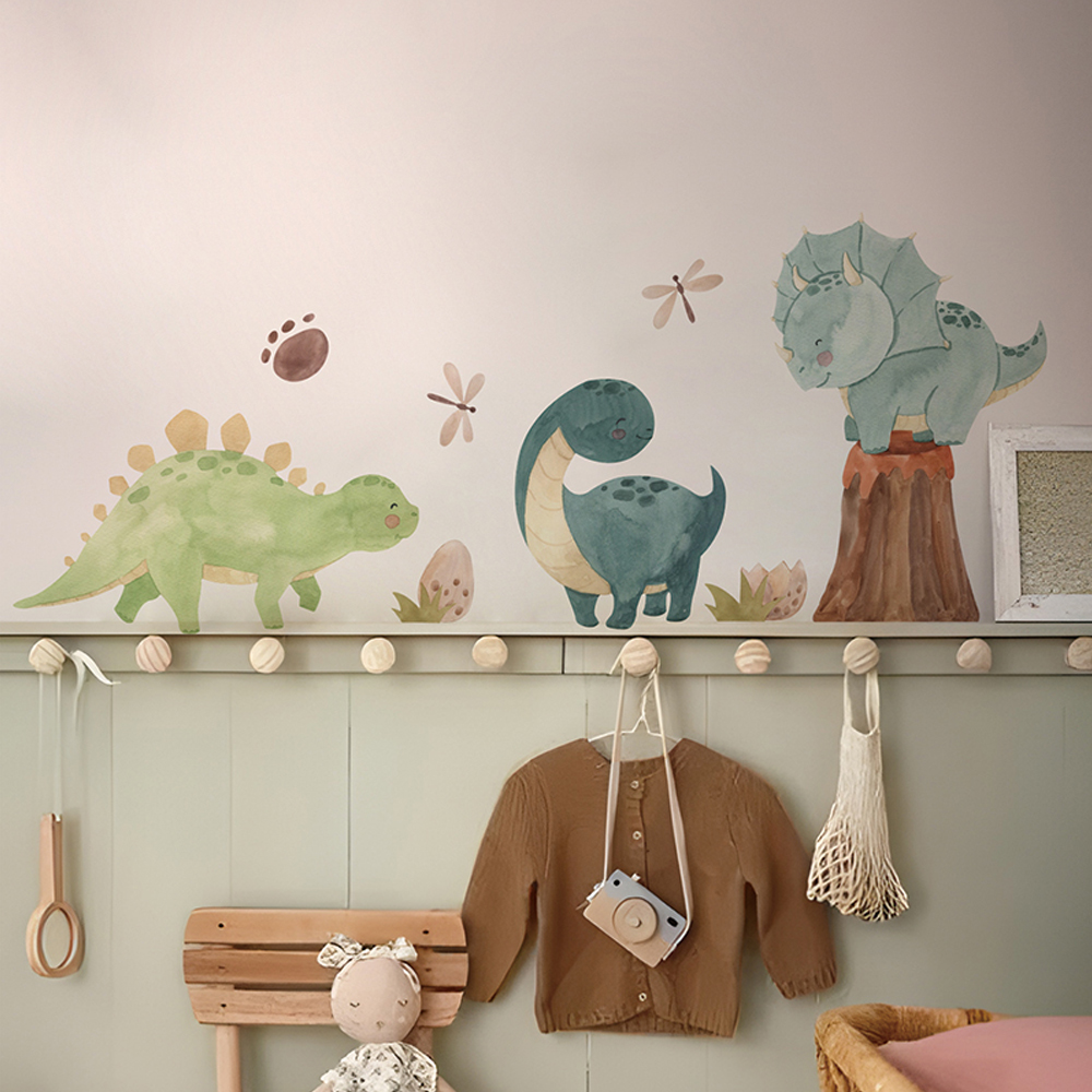 Baby Nursery Design - Dinosaur Wall Decals, Dino Alphabet Wall