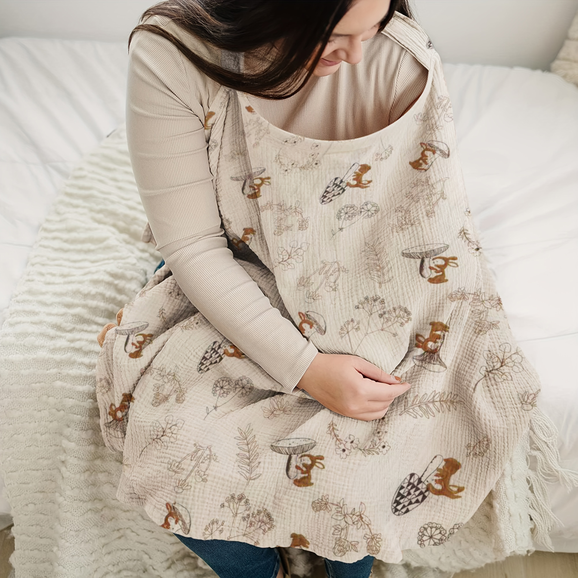 1 pc Nursing Cover Cloth - Out - Nursing Cover Breastfeeding のレビューと価格