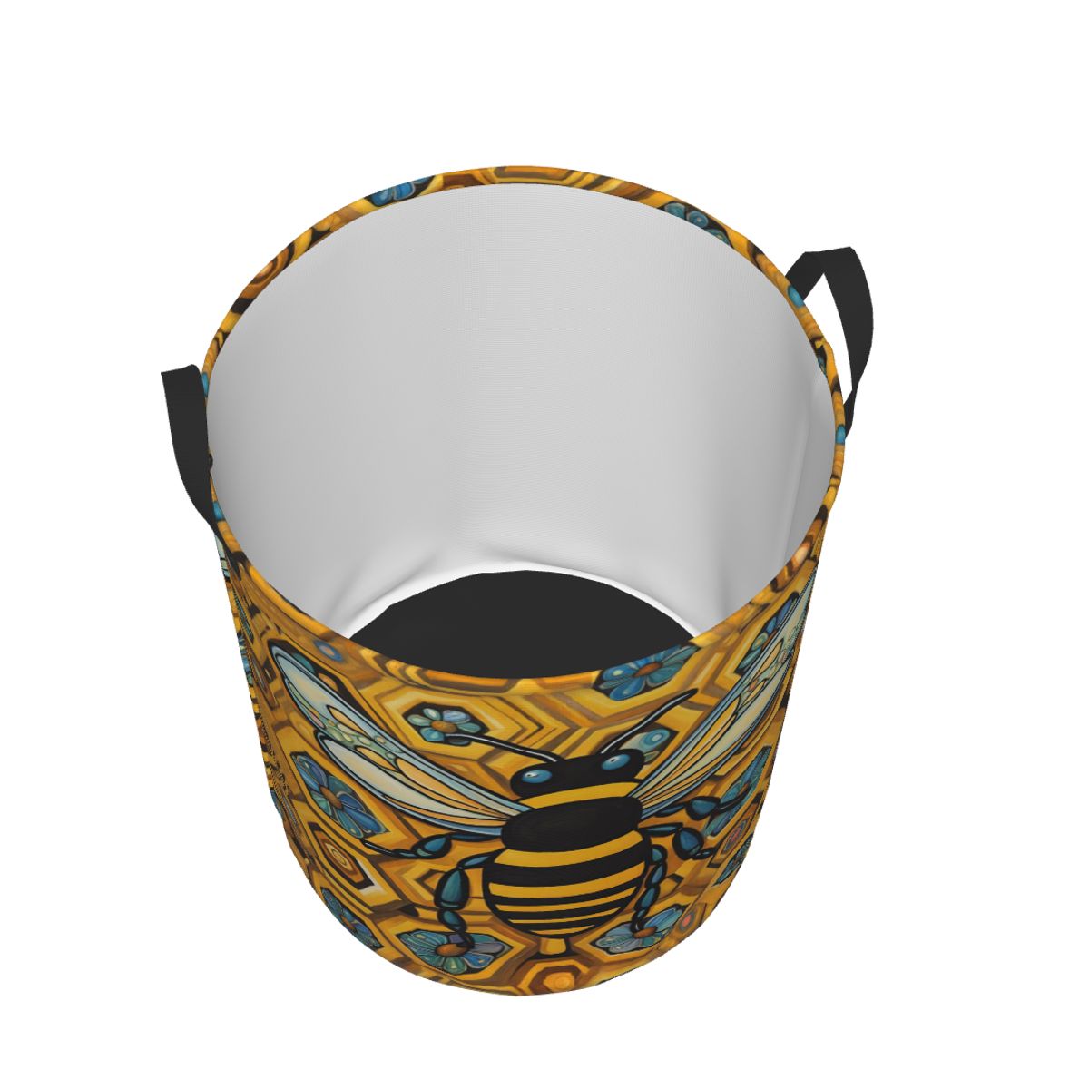 Bee And Honeycomb Print Laundr - Baby Nursery Laundry Basket のレビューと価格