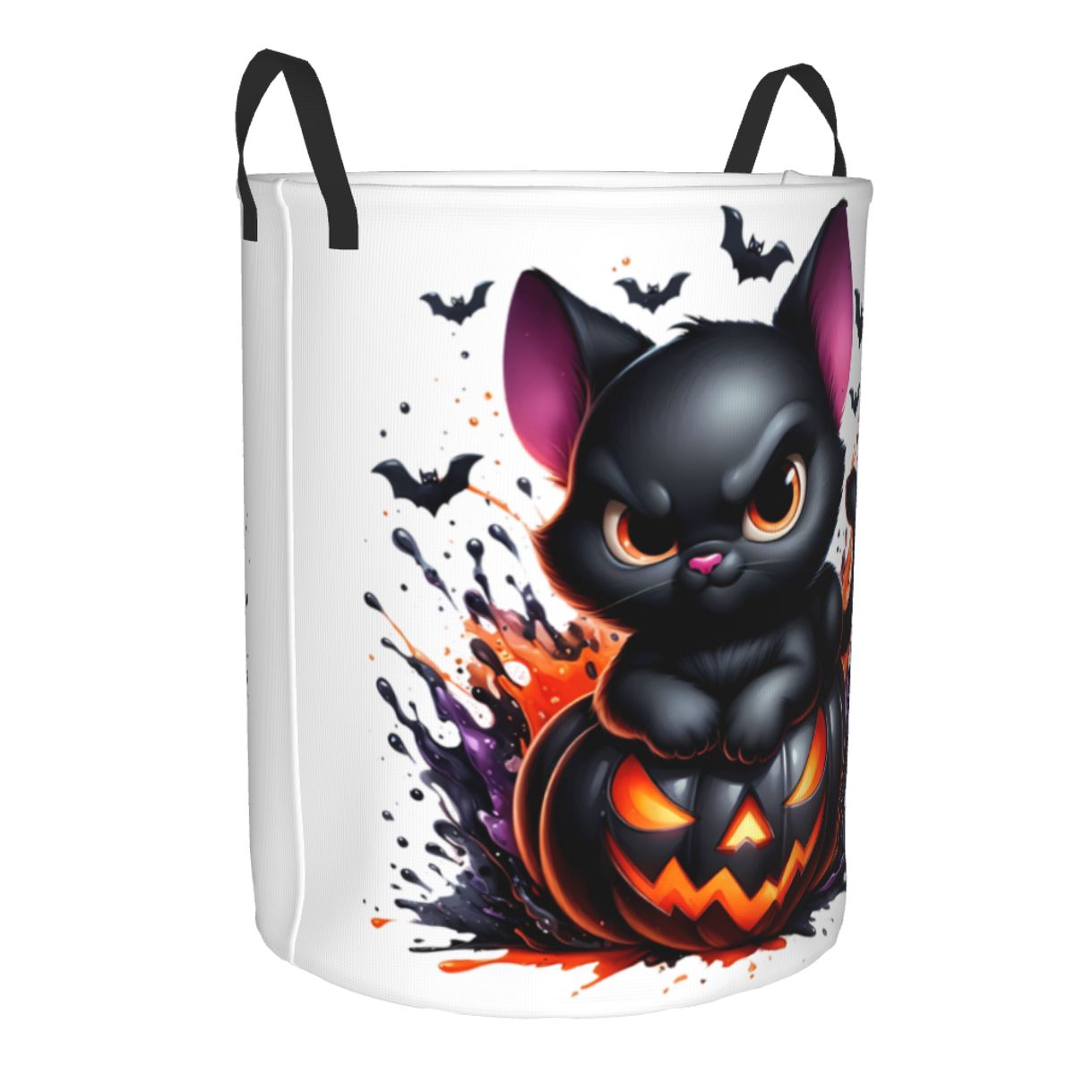Halloween Black Cat Pumpkins L - Baby Nursery Laundry Basket のレビューと価格