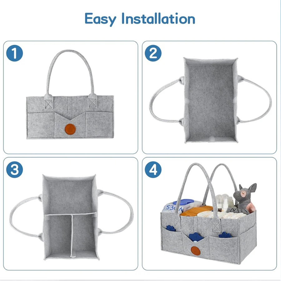 Children's Felt Diaper Storage - Diaper Caddy Organizer のレビューと価格