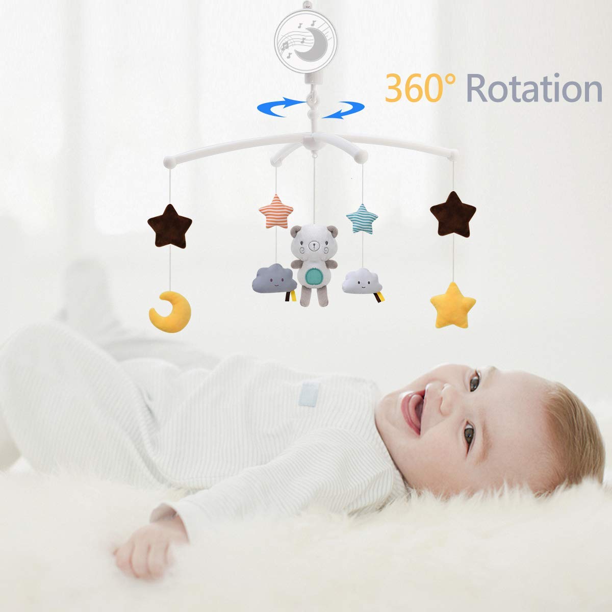 Baby Crib Mobiles Rattles Musi - Crib Mobile Musical のレビューと価格