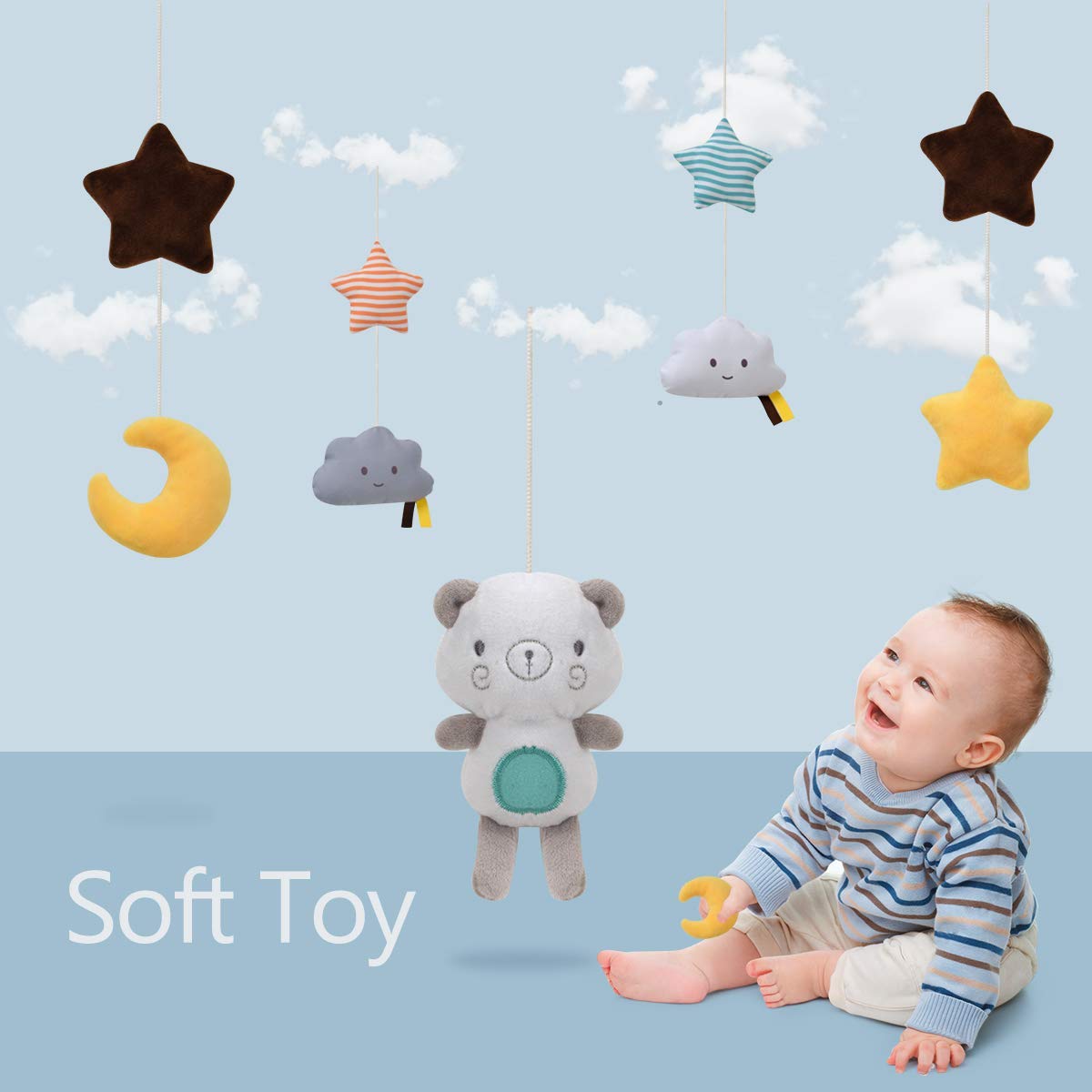 Baby Crib Mobiles Rattles Musi - Crib Mobile Musical のレビューと価格