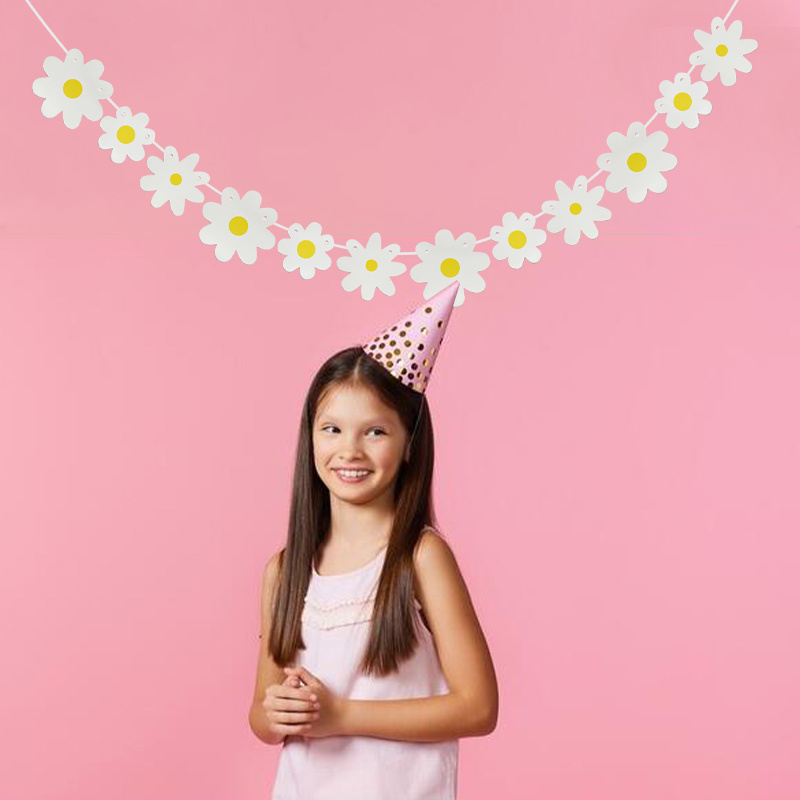 1Set White Daisy Flower Banner - Baby Nursery Garland のレビューと価格