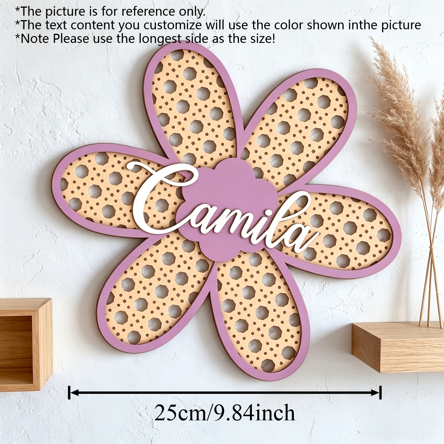 Personalized Boho Rattan Flowe - Baby Nursery Usa のレビューと価格