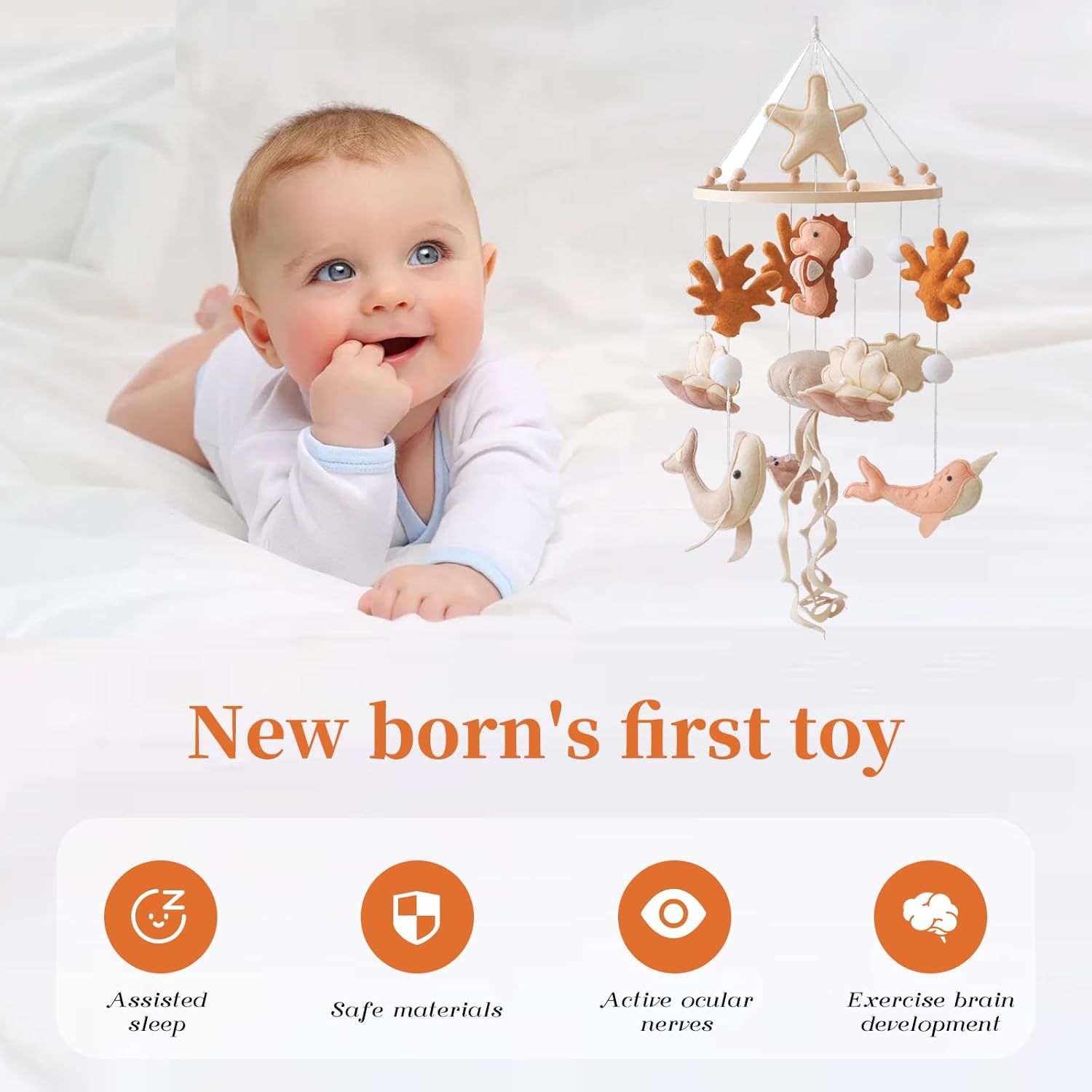 Wooden Crib Mobile Baby Bed Be - Crib Mobile Musical のレビューと価格