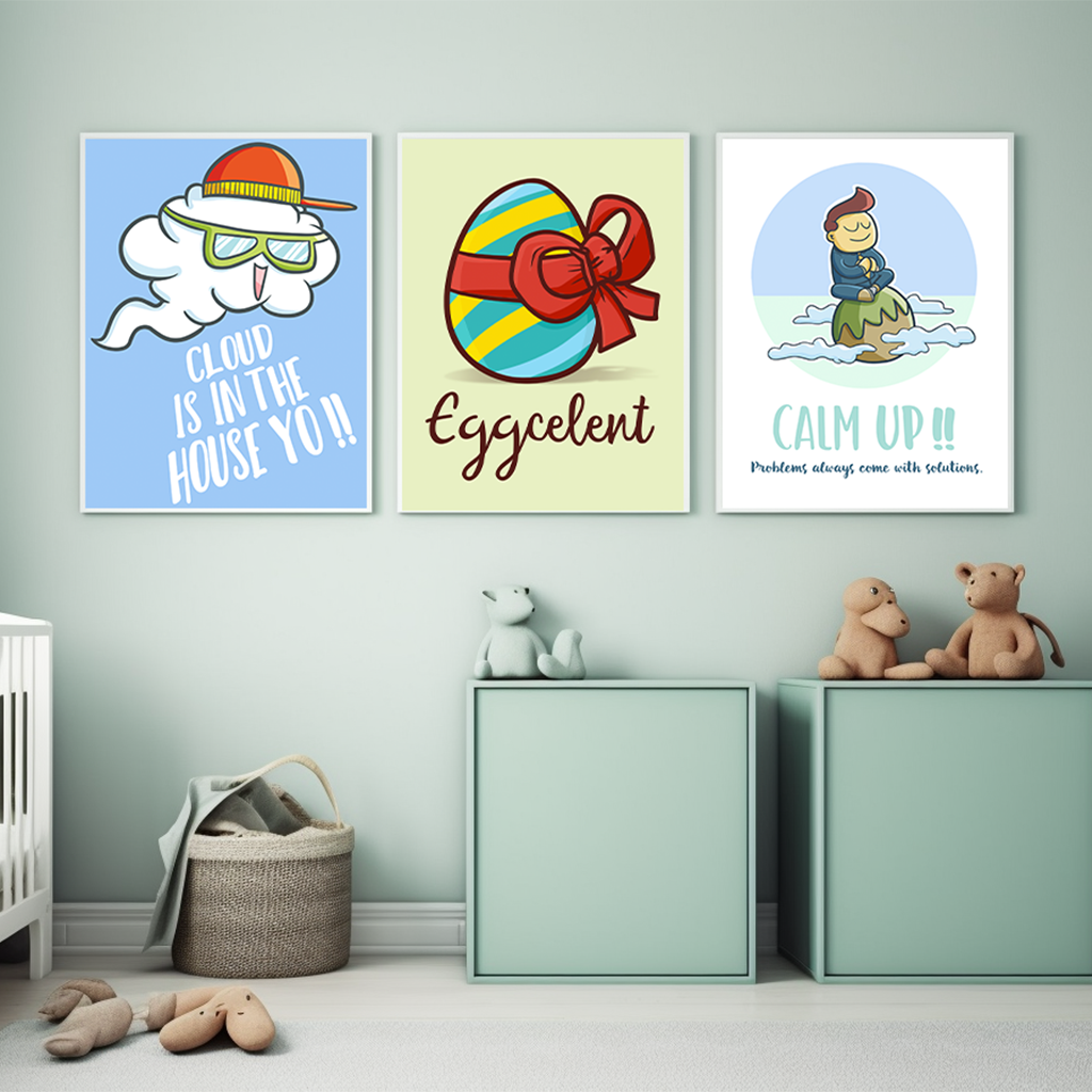 Cartoon Nursery Wall Art, Funn - Baby Nursery Quotes Wall Art のレビューと価格