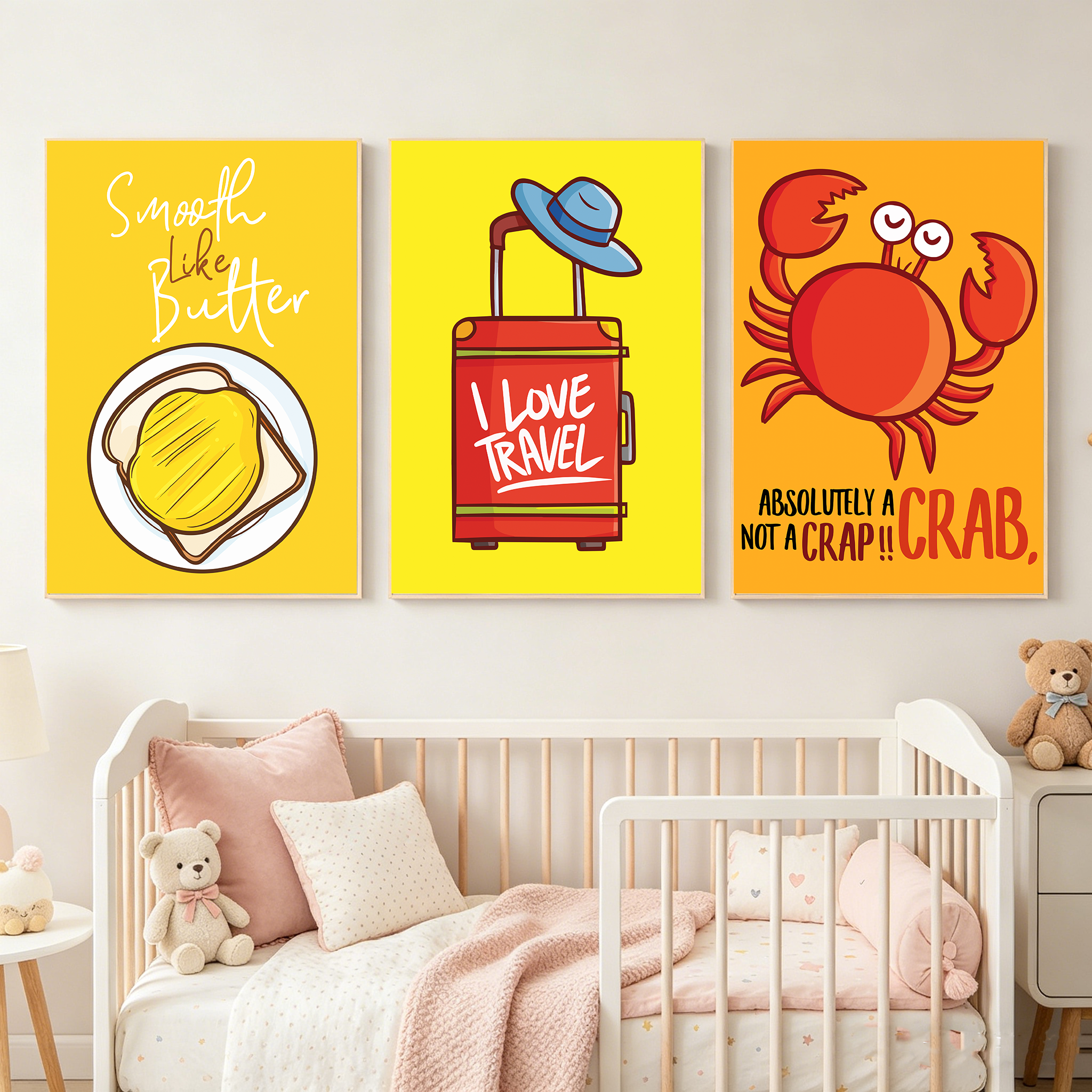 Cartoon Nursery Wall Art, Funn - Baby Nursery Quotes Wall Art のレビューと価格