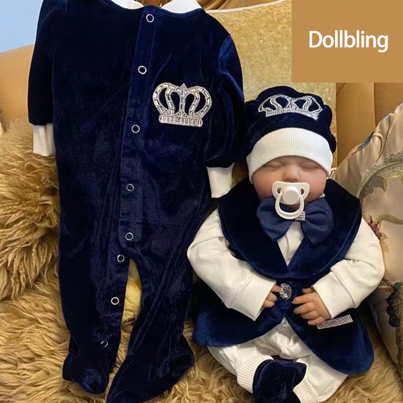 Dollbling Royal Blue Velvet Ba - Baby Nursery Outfits のレビューと価格