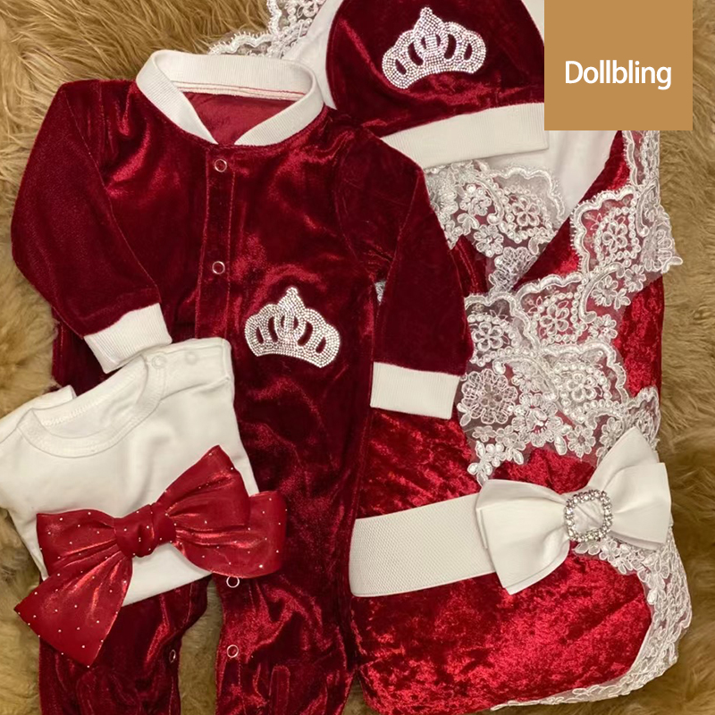 Dollbling Royal Blue Velvet Ba - Baby Nursery Outfits のレビューと価格