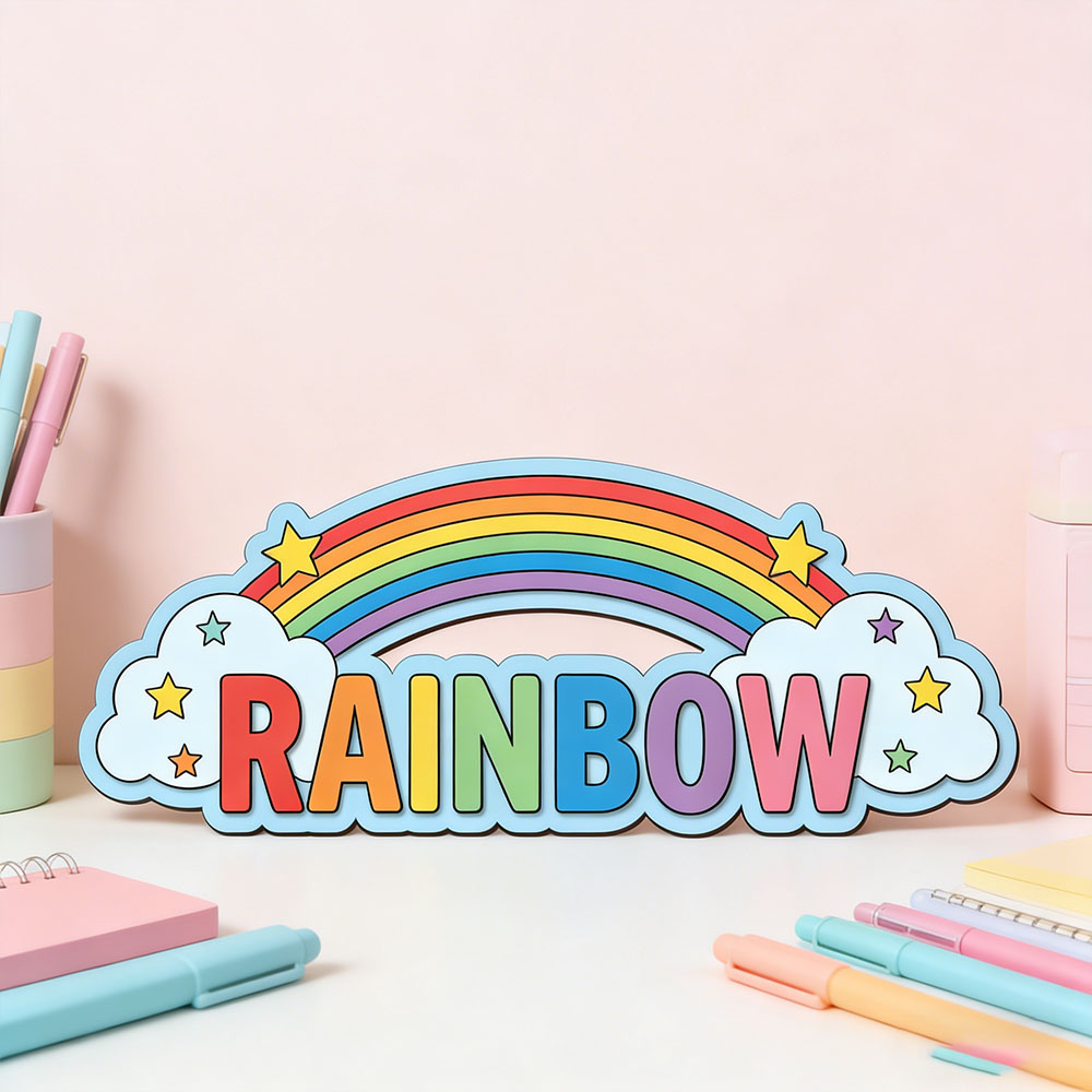 Custom Rainbow Cloud Star Name - Baby Nursery Usa のレビューと価格