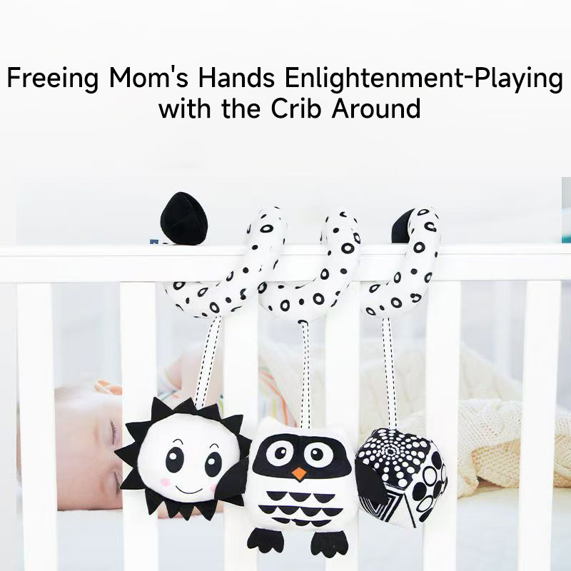 Baby Spiral Plush Toys Black a - Crib Mobile Musical のレビューと価格