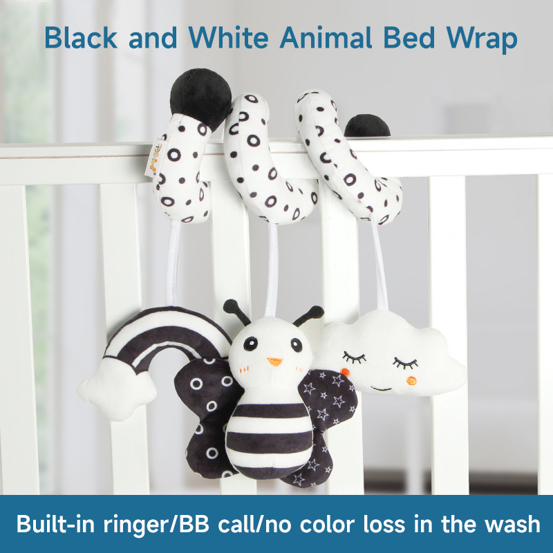 Baby Spiral Plush Toys Black a - Crib Mobile Musical のレビューと価格