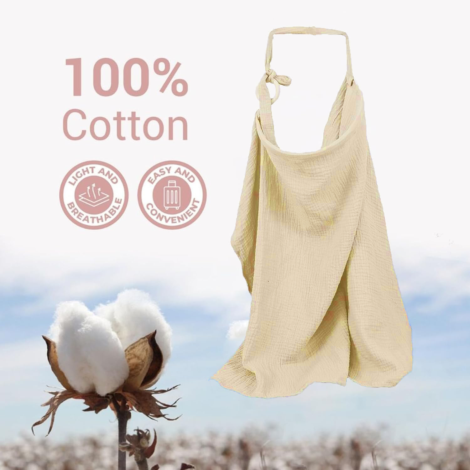 Muslin Nursing Cover for Baby  - Nursing Cover Breastfeeding のレビューと価格