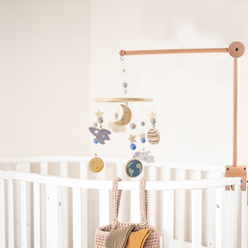 Baby Wooden Bed Bell Bracket M - Crib Mobile Musical のレビューと価格