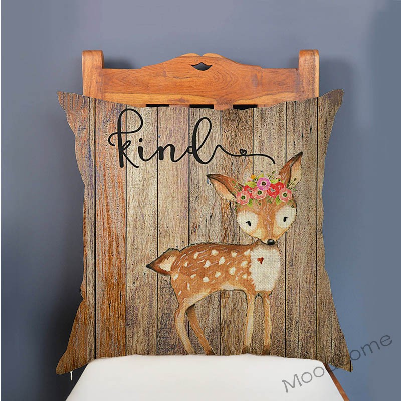 Cute Woodland Animals Wood Tex - Baby Nursery Cushion のレビューと価格