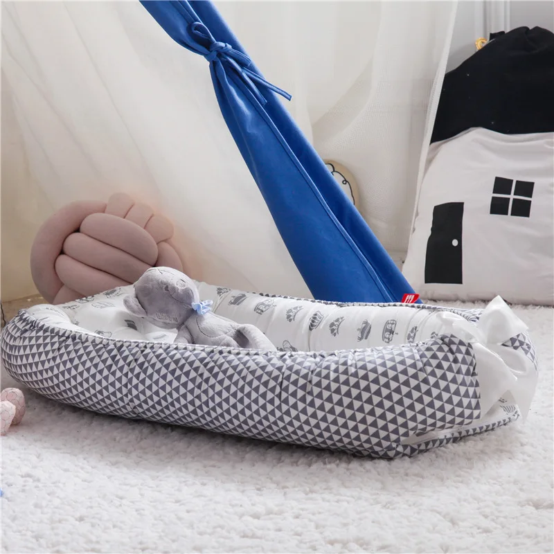 85*50cm Baby Nest Bed with Pil - Baby Nursery Cushion のレビューと価格