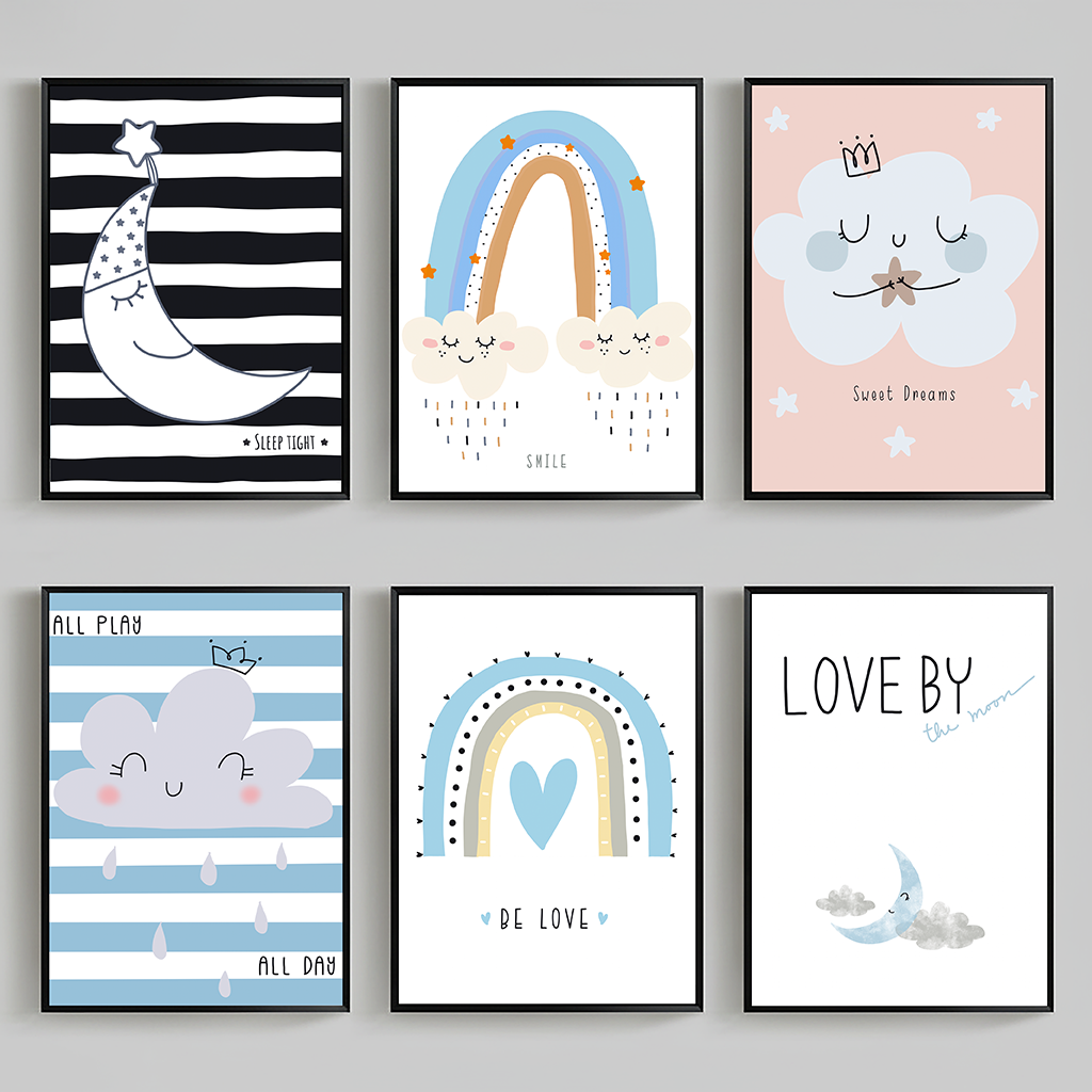 Nursery Quotes Wall Art, Rainb - Baby Nursery Quotes Wall Art のレビューと価格