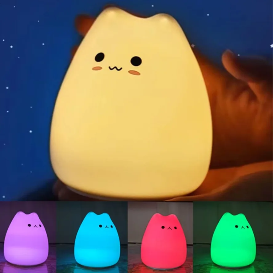 LED Nigh tlight 7 Colors Soft  - Baby Nursery Colors のレビューと価格
