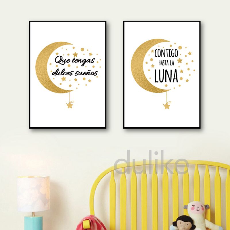 Spanish Kids Bedroom Art Decor - Baby Nursery Quotes Wall Art のレビューと価格