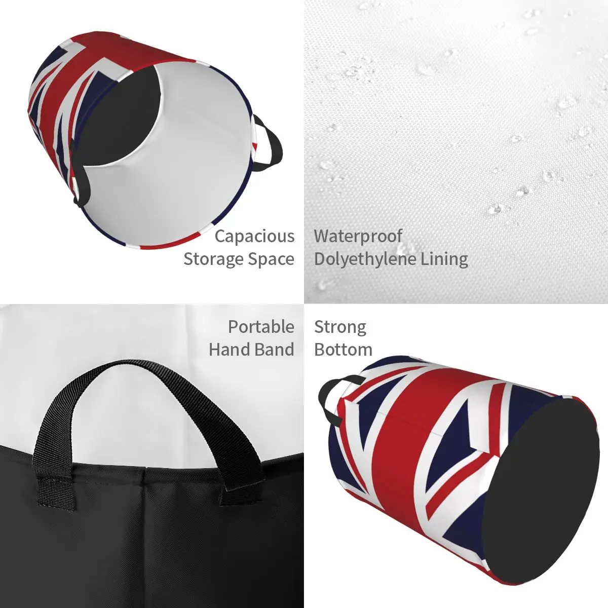 Union Jack Flag Of The UK Laun - Baby Nursery Laundry Basket のレビューと価格