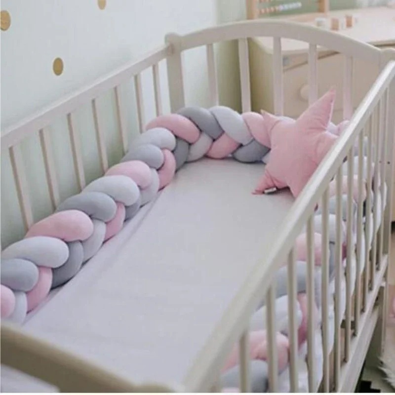 Boho Braided Crib Bumper Pillo - Baby Nursery Cushion のレビューと価格
