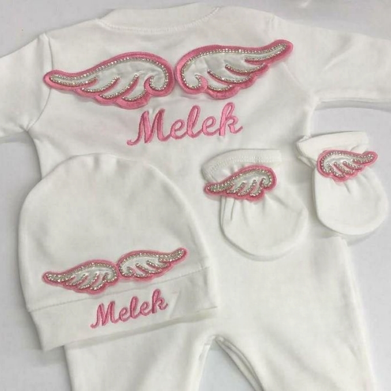 Dollbling 3pcs Embroidery Name - Baby Nursery Outfits のレビューと価格