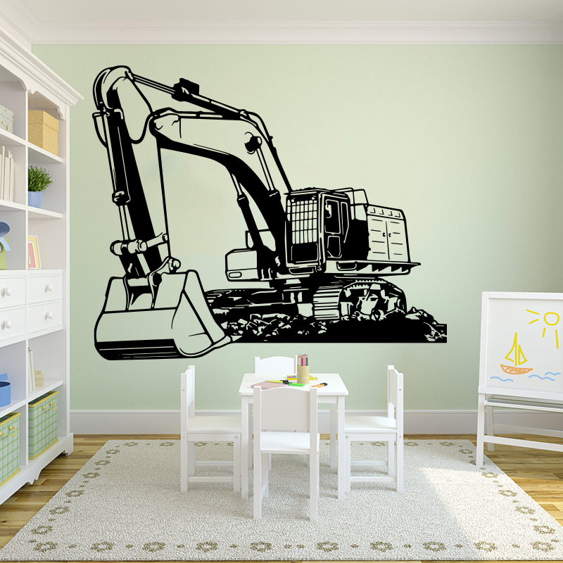 Large Heavy Equipmen Excavator - Baby Nursery Stickers のレビューと価格