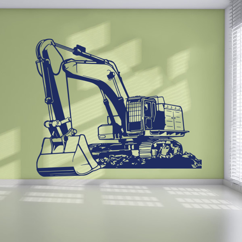 Large Heavy Equipmen Excavator - Baby Nursery Stickers のレビューと価格