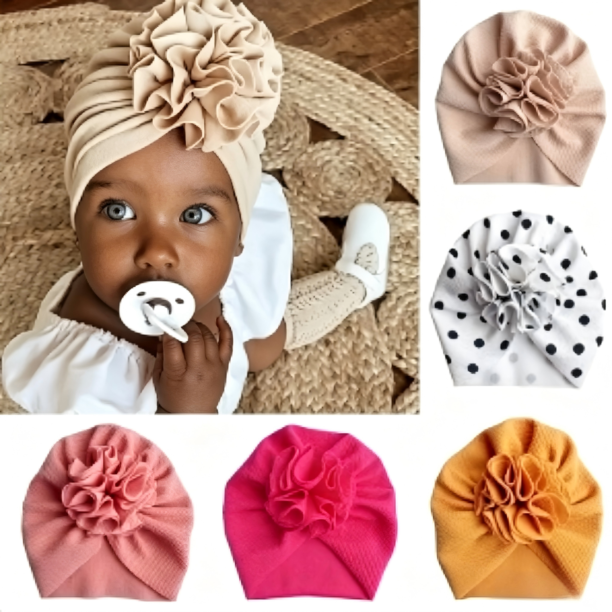 Soft Cute Floral Baby Turban H - Baby Nursery Outfits のレビューと価格