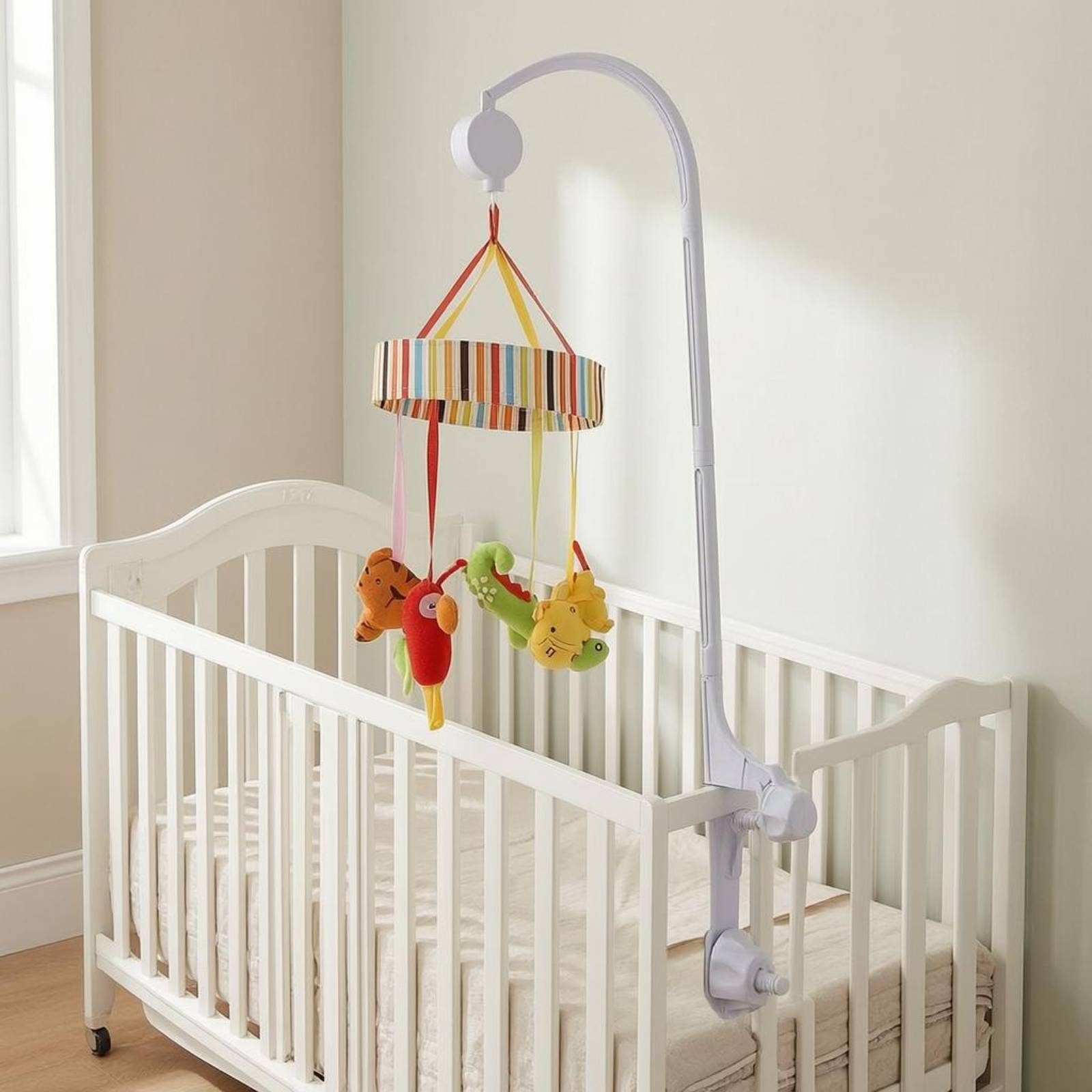 Baby Crib Mobile Stand White C - Baby Nursery Crib のレビューと価格