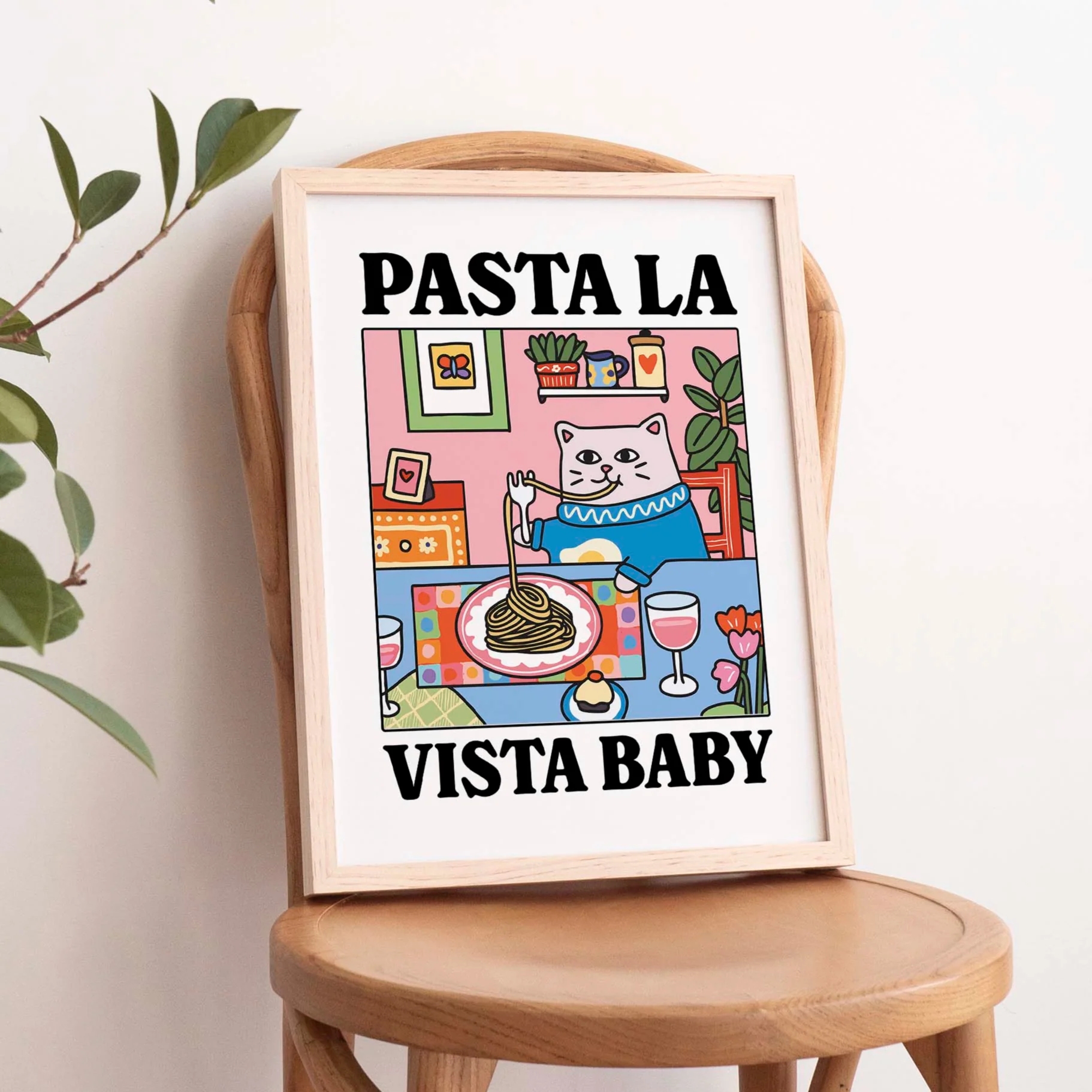 Pasta La Vista Baby Cartoon Ca - Baby Nursery Wall Art のレビューと価格