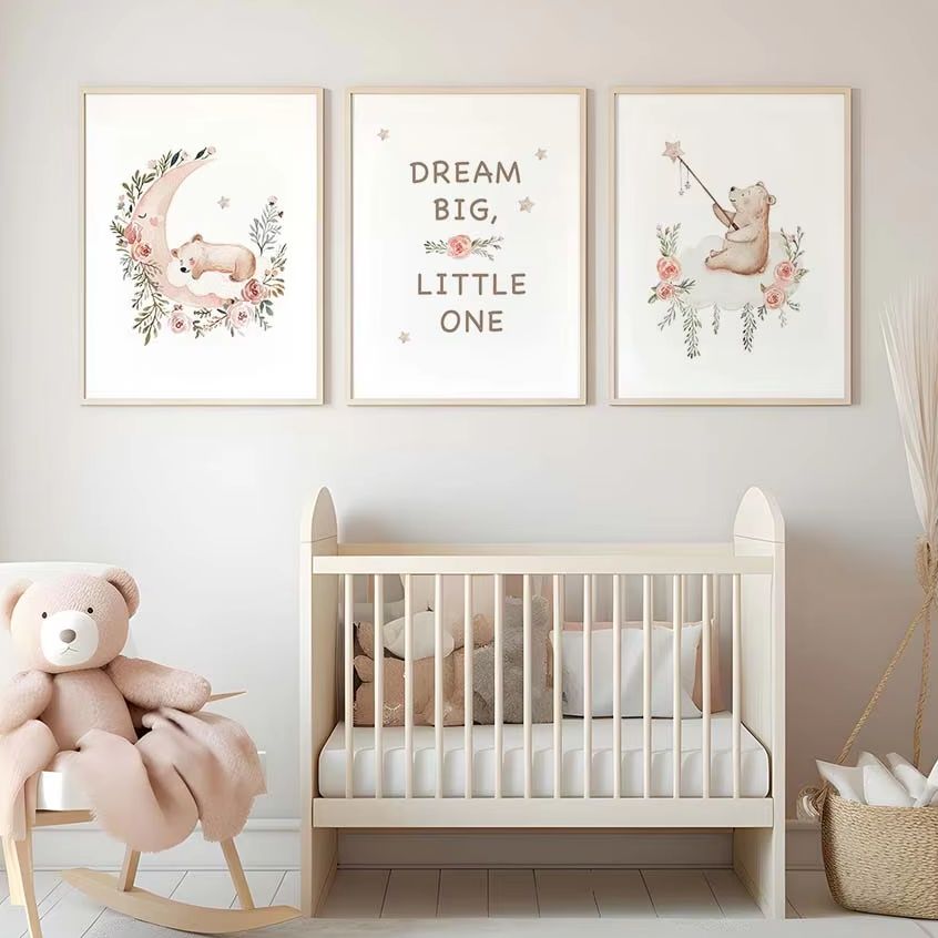 Nursery Flower Wall Art, Cute  - Baby Nursery Quotes Wall Art のレビューと価格