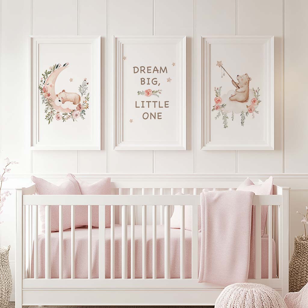 Nursery Flower Wall Art, Cute  - Baby Nursery Quotes Wall Art のレビューと価格