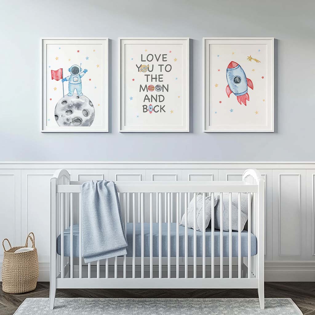 Nursery Wall Art, Space Astron - Baby Nursery Quotes Wall Art のレビューと価格