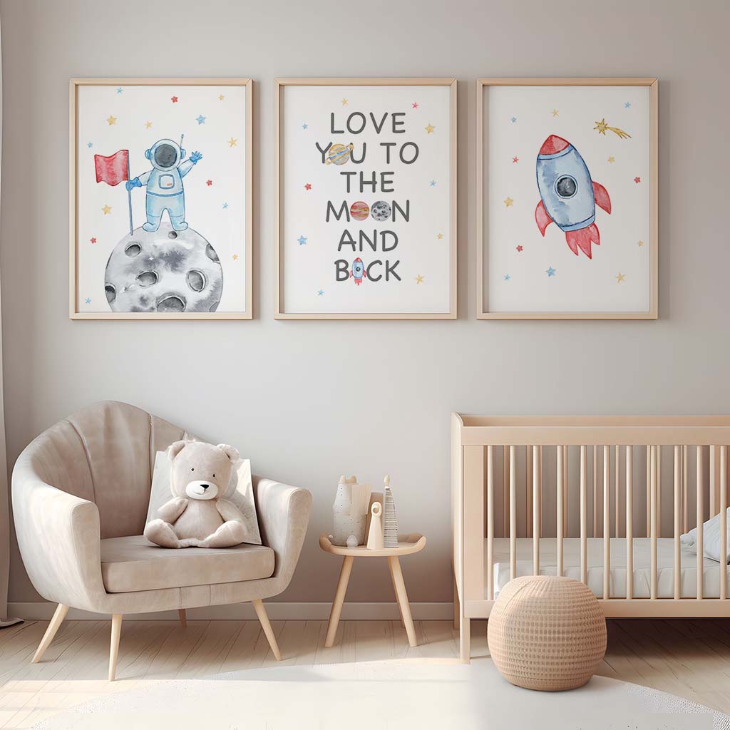 Nursery Wall Art, Space Astron - Baby Nursery Quotes Wall Art のレビューと価格