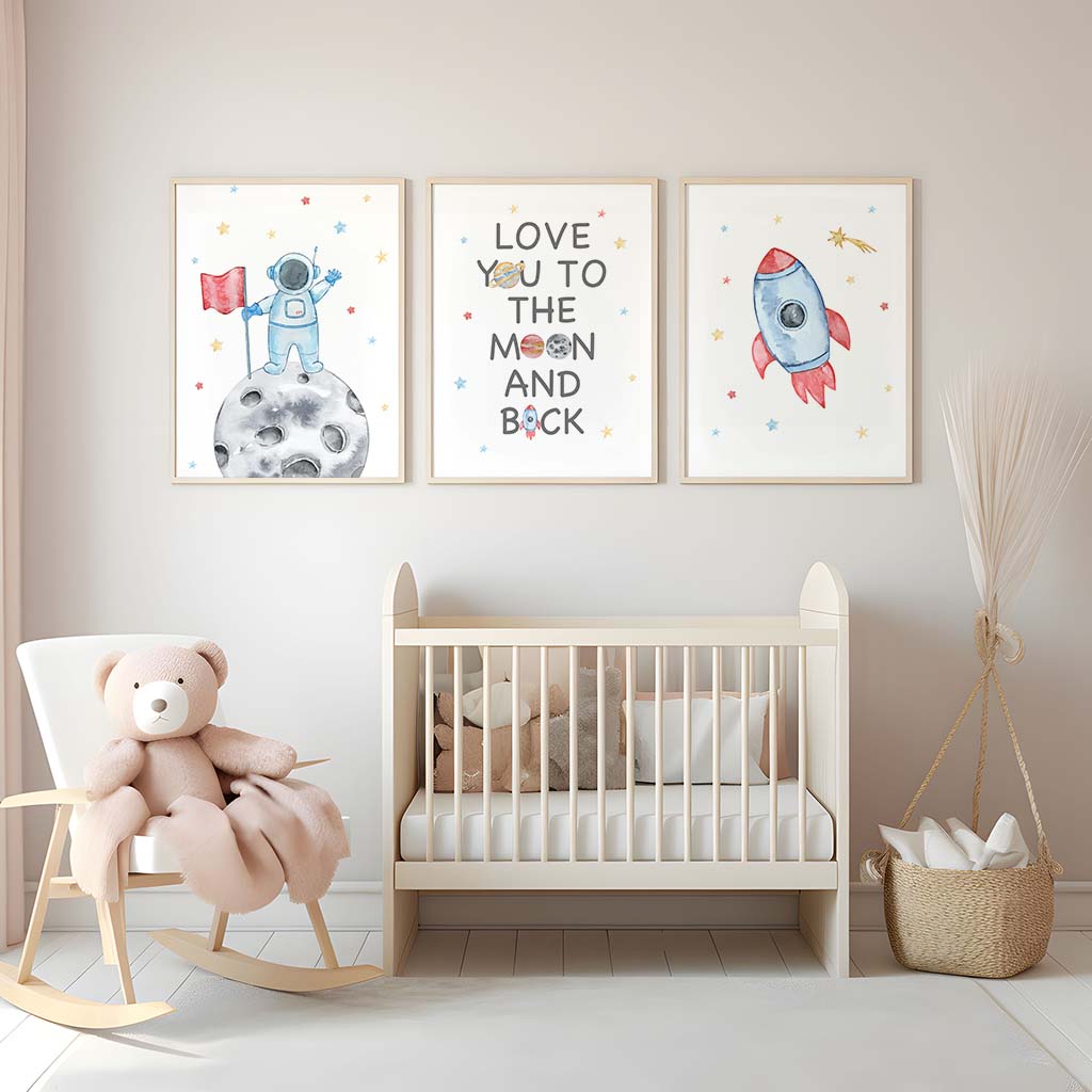 Nursery Wall Art, Space Astron - Baby Nursery Quotes Wall Art のレビューと価格