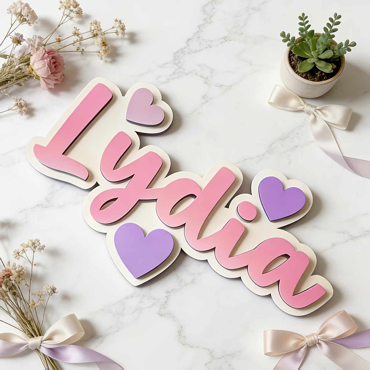Personalized Gradient Heart Na - Baby Nursery Usa のレビューと価格