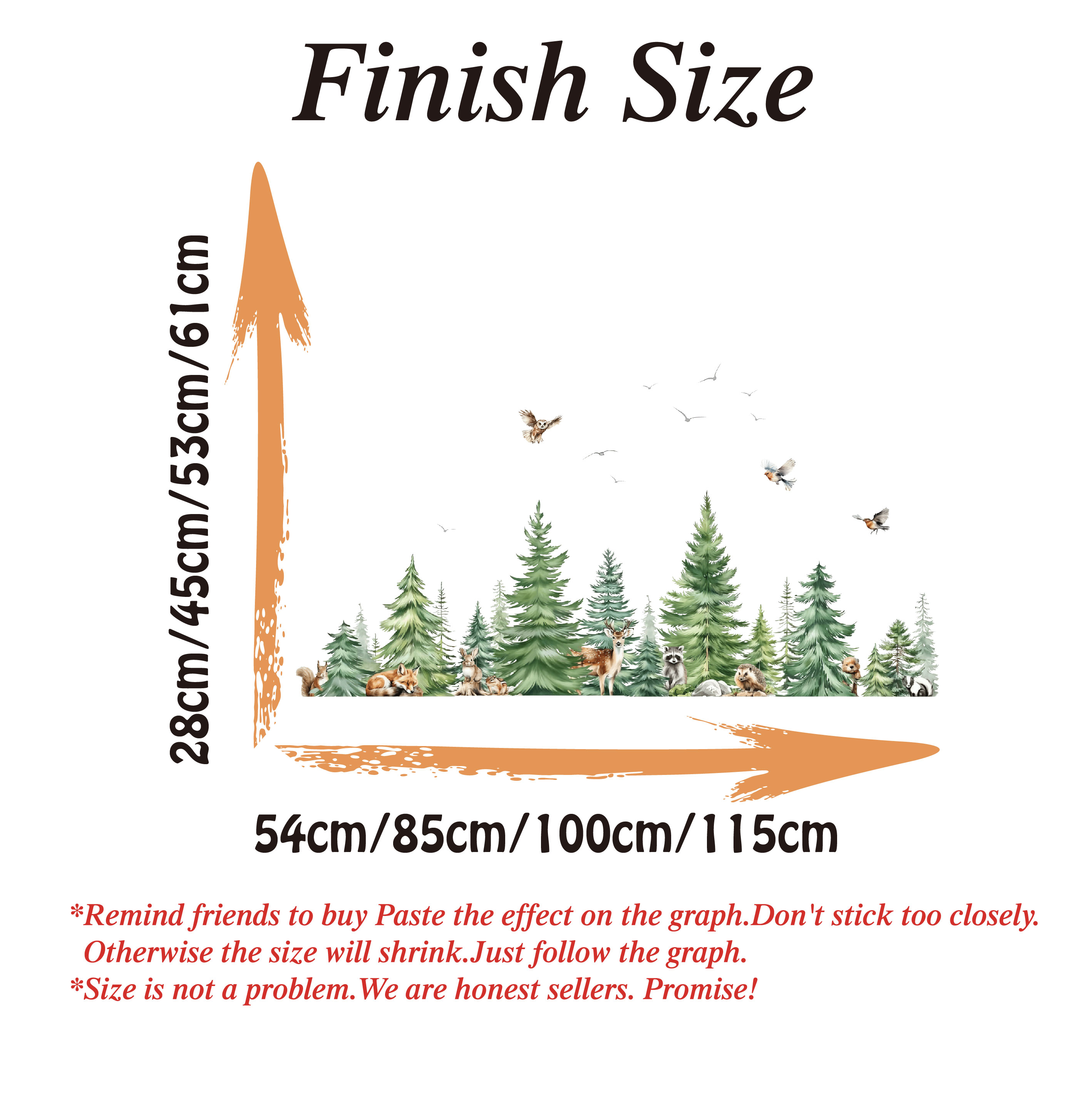 Large Watercolor Pine Tree Ani - Baby Nursery Design のレビューと価格