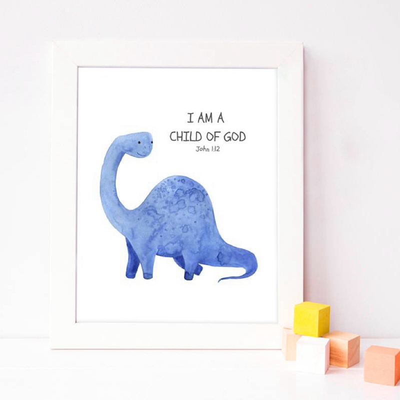 Kid's Bible Verse Quote Prints - Baby Nursery Quotes Wall Art のレビューと価格