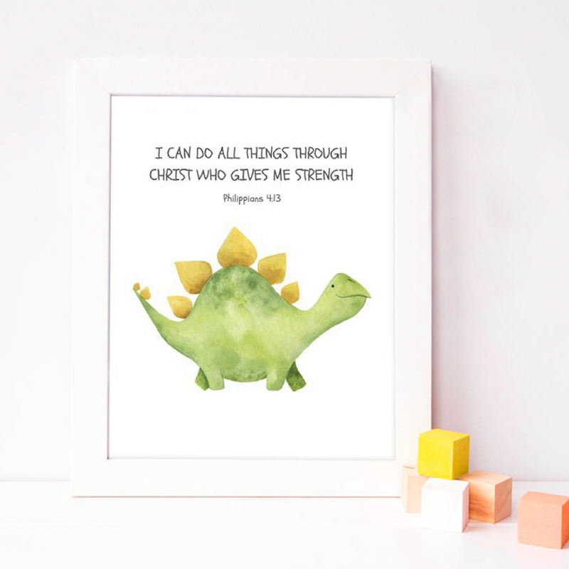 Kid's Bible Verse Quote Prints - Baby Nursery Quotes Wall Art のレビューと価格