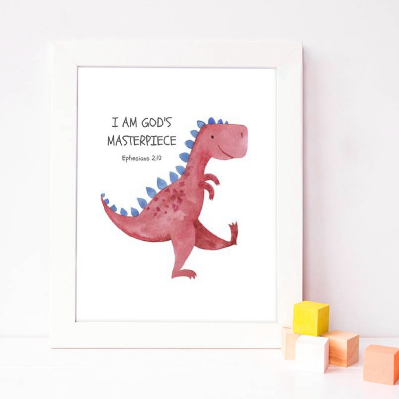 Kid's Bible Verse Quote Prints - Baby Nursery Quotes Wall Art のレビューと価格